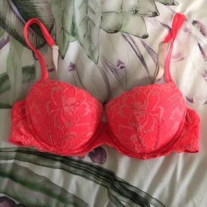 Hot pink date night push up bra